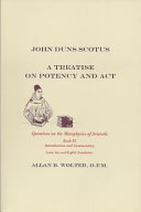 Copertina  A Treatise on Potency and Act. Questions on the Metaphysics of Aristotle, Book IX, Latin Text and English Translation