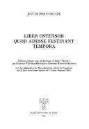 Copertina  Liber ostensor quod adesse festinant tempora