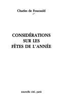 Copertina  Considérations sur les fêtes de l'année