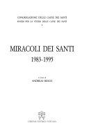 Copertina  Miracoli dei santi 1983-1995