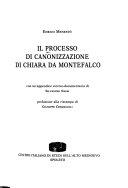 Copertina  Il processo di canonizzazione di Chiara da Montefalco