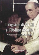 Copertina  Il Magistero di Pio XII e l'ordine sociale
