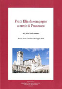 Copertina  Frate Elia da compagno a erede di Francesco