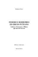 Copertina  Federico Borromeo ed Ericio Puteano. Cultura e letteratura a Milano agli inizi del Seicento