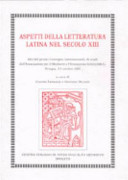 Copertina  Letteratura latina e poesia romanza nel primo Duecento spagnolo