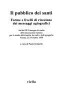 Copertina  Il pubblico dei santuari: il caso del santuario della Beata Vergine delle Grazie presso Mantova