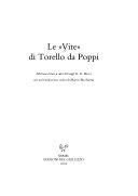 Copertina  Le «Vite» di Torello da Poppi