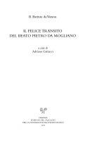 Copertina  Il felice transito del beato Pietro da Mogliano