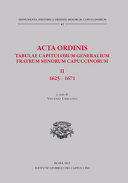 Copertina  Acta ordinis tabulae capitulorum generalium fratrum minorum capuccinorum 02: 1625-1671