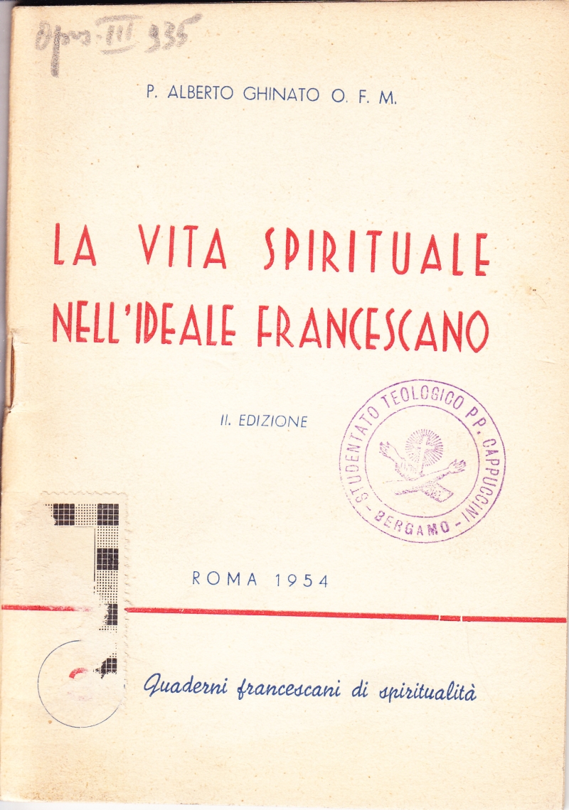 Copertina  La vita spirituale nell'ideale francescano