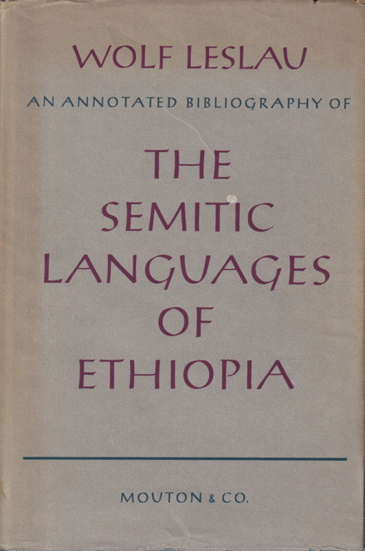 Copertina  An annotated bibliography of the Semitic Languages of Ethiopia
