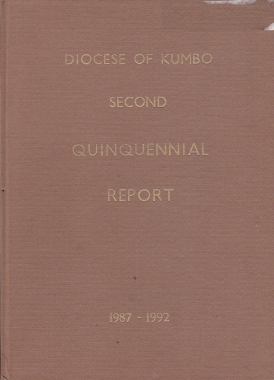 Copertina  Diocese of Kumbo. Second quinquennal report 1987-1992
