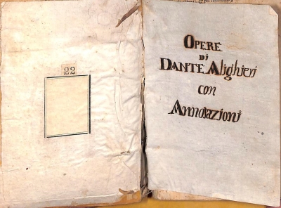 Copertina  [Dante con nuoue et vtilissime annotationi. Aggiuntoui l'indice de vocaboli piu degni d'osseruatione, che a i lor luoghi sono dichiarati]