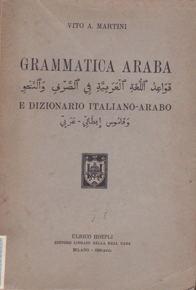 Copertina  Grammatica araba e dizionario italiano-arabo