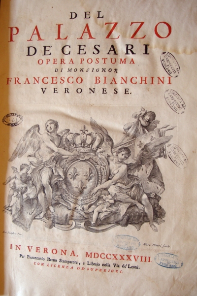 Copertina  Del Palazzo De Cesari. Opera postuma... 