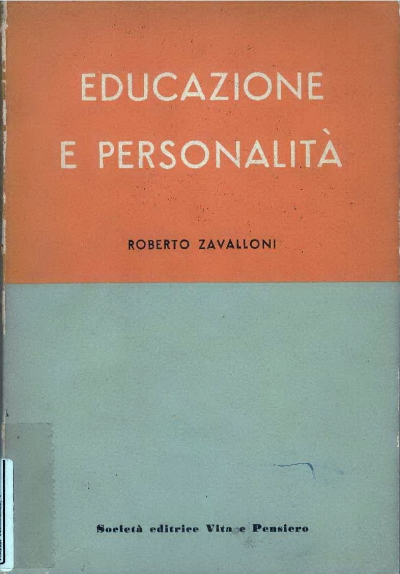 Copertina  Educazione e personalità