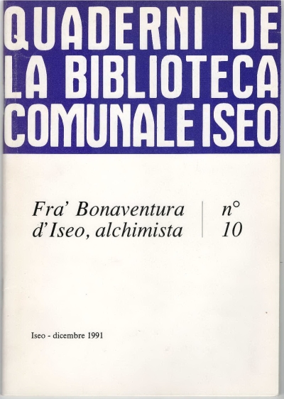 Copertina  Fra' Bonaventura d'Iseo, alchimista