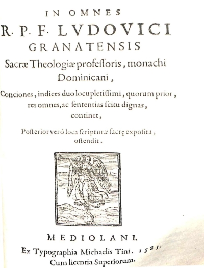 Copertina  In omnes R. P. F. Lvdovici Granatensis Sacrae Theologiae professoris , monachi Dominicani , Conciones , indices duo locupletissimi , quorum prior , res omnes,ac sententias scitu dignas , continet , Posterior verò loca scripturae sacrae exposita , ostendit.