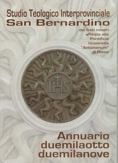 Copertina  Annuario accademico 2008-2009 Studio Teologico Interprovinciale \\S. Bernardino\\ dei frati minori affiliato alla Pontificia Università \\Antonianum\\ di Roma
