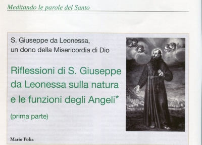 Copertina  Riflessioni di S. Giuseppe da Leonessa sulla natura e le funzioni degli Angeli* (prima parte)