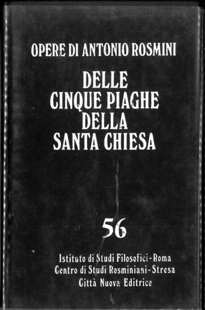 Copertina  Delle Cinque Piaghe della Santa Chiesa