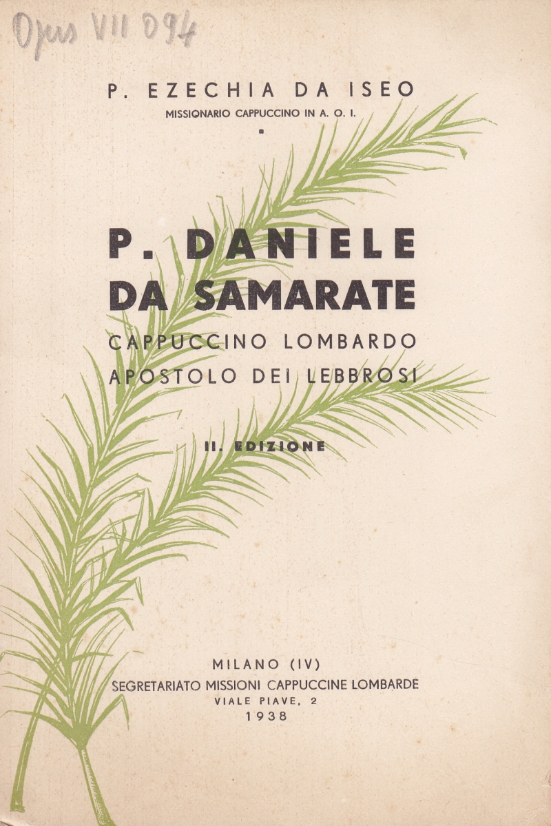 Copertina  Un Apostolato e un Martirio nell'Alto Brasile. P. Daniele da Samarate missionario cappuccino