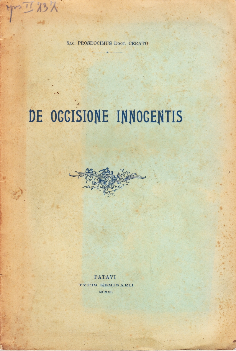 Copertina  De occisione innocentis