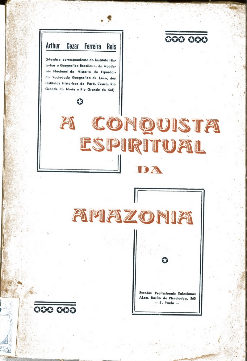 Copertina  A conquista espiritual da Amazonia