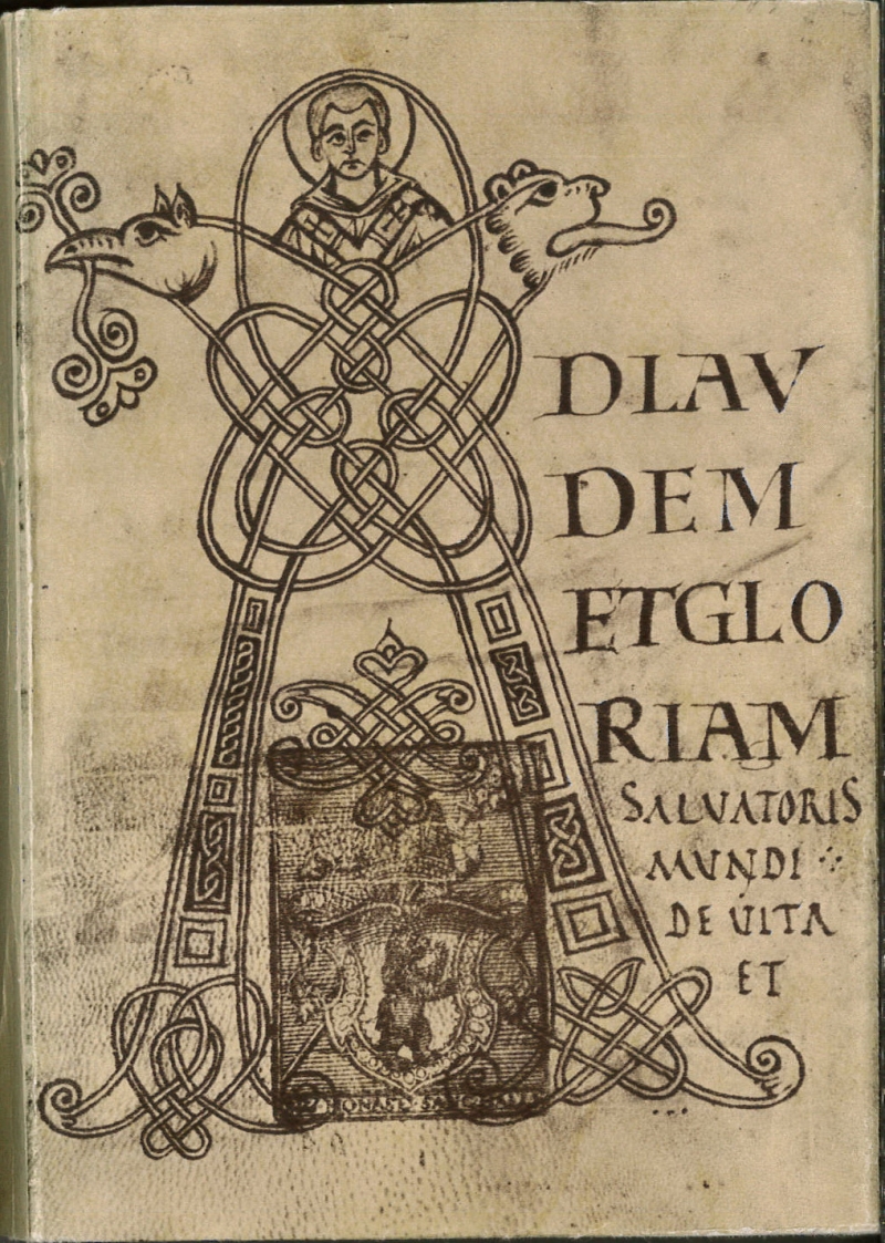 Copertina  Vita e meriti di S. Ambrogio. Testo inedito del secolo nono illustrato con le miniature del salterio di Arnolfo - Casa Editrice Ceschina - Milano 1964