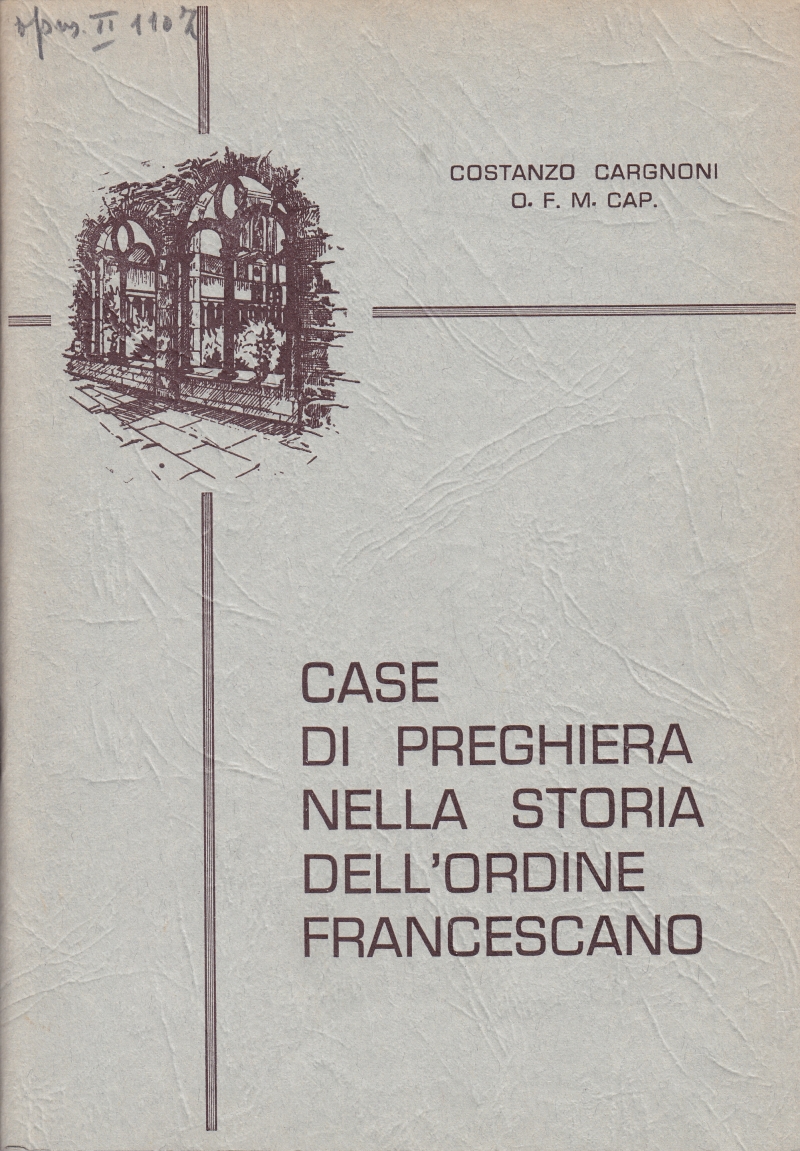 Copertina  Case di preghiera nella storia dell'Ordine Francescano