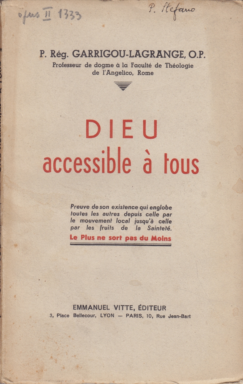 Copertina  Dieu accessible à tous
