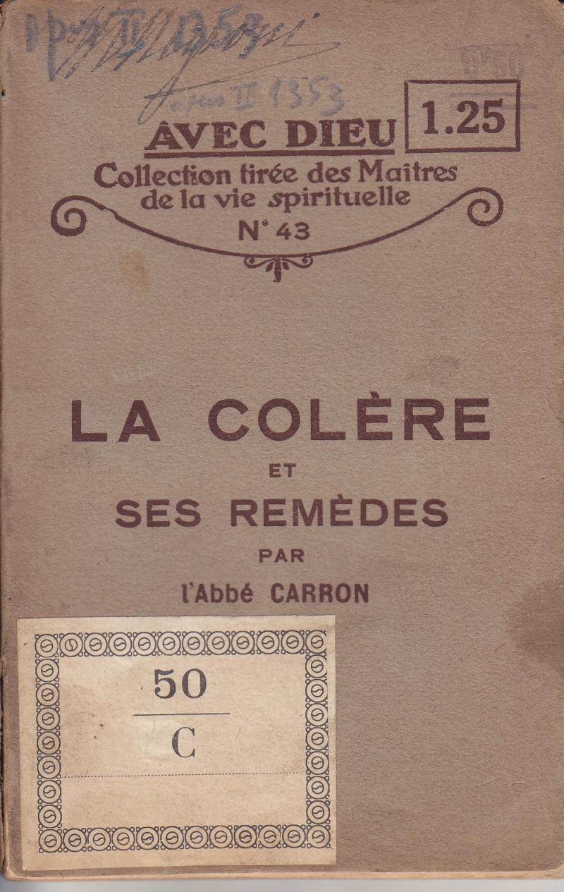 Copertina  La colère et ses remèdes