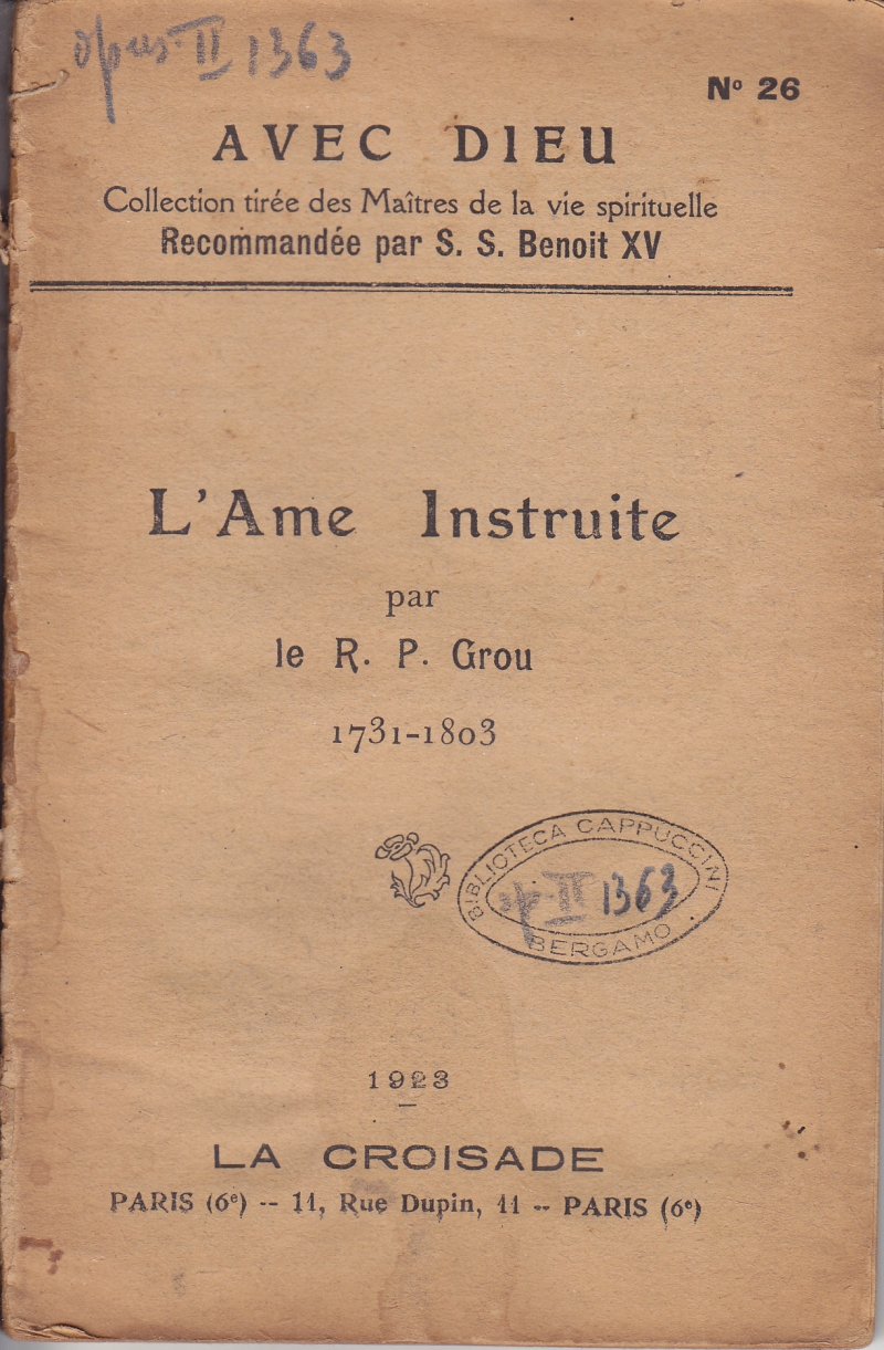 Copertina  L'Ame Instruite