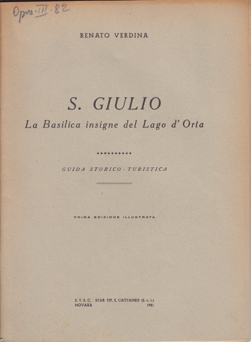 Copertina  S. Giulio. La Basilica insigne del Lago d'Orta. Guida storico-turistica