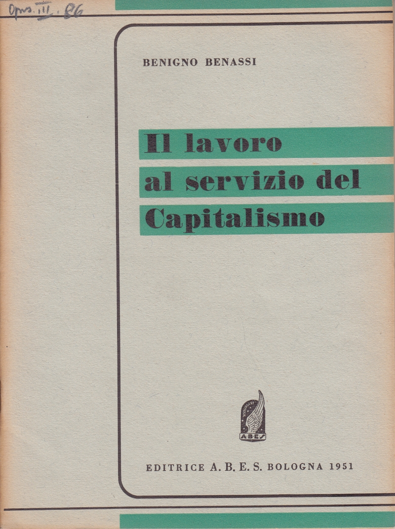 Copertina  Il lavoro al servizio del Capitalismo