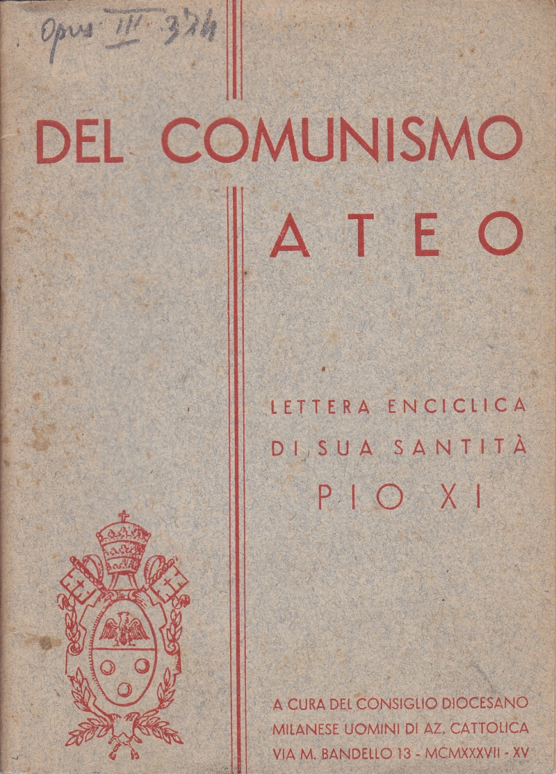Copertina  Del Comunismo ateo