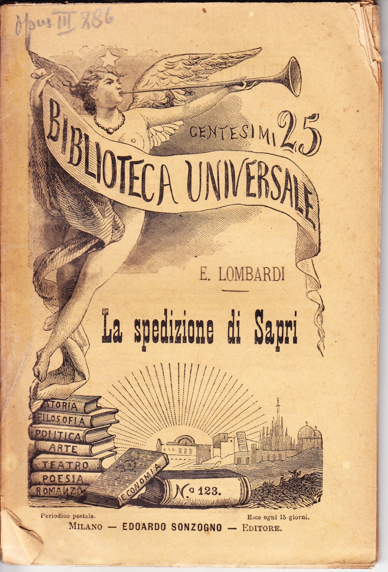 Copertina  La spedizione di Sapri. Poemetto epico-lirico