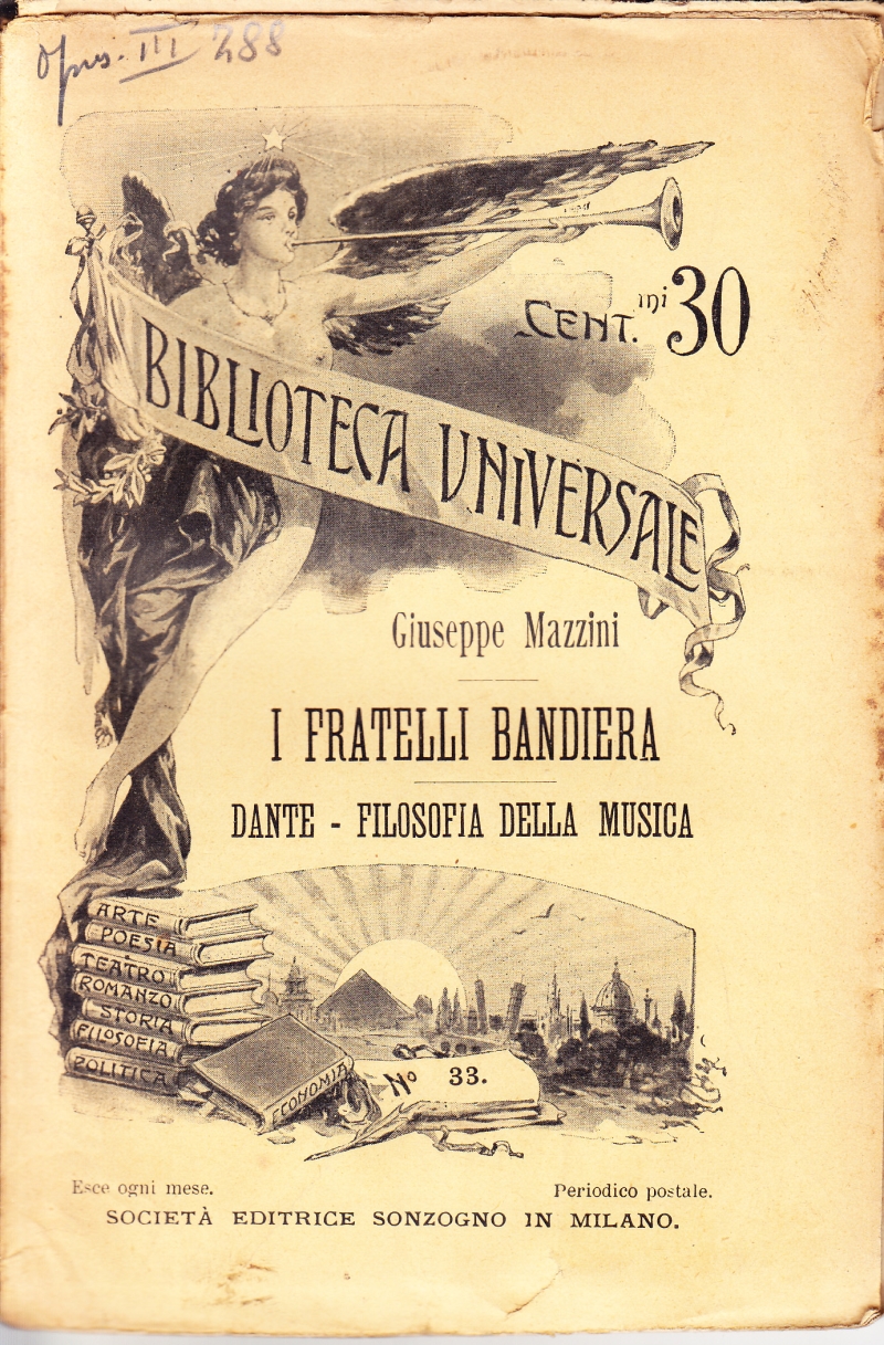 Copertina  I Fratelli Bandiera - Dante - Filosofia della musica