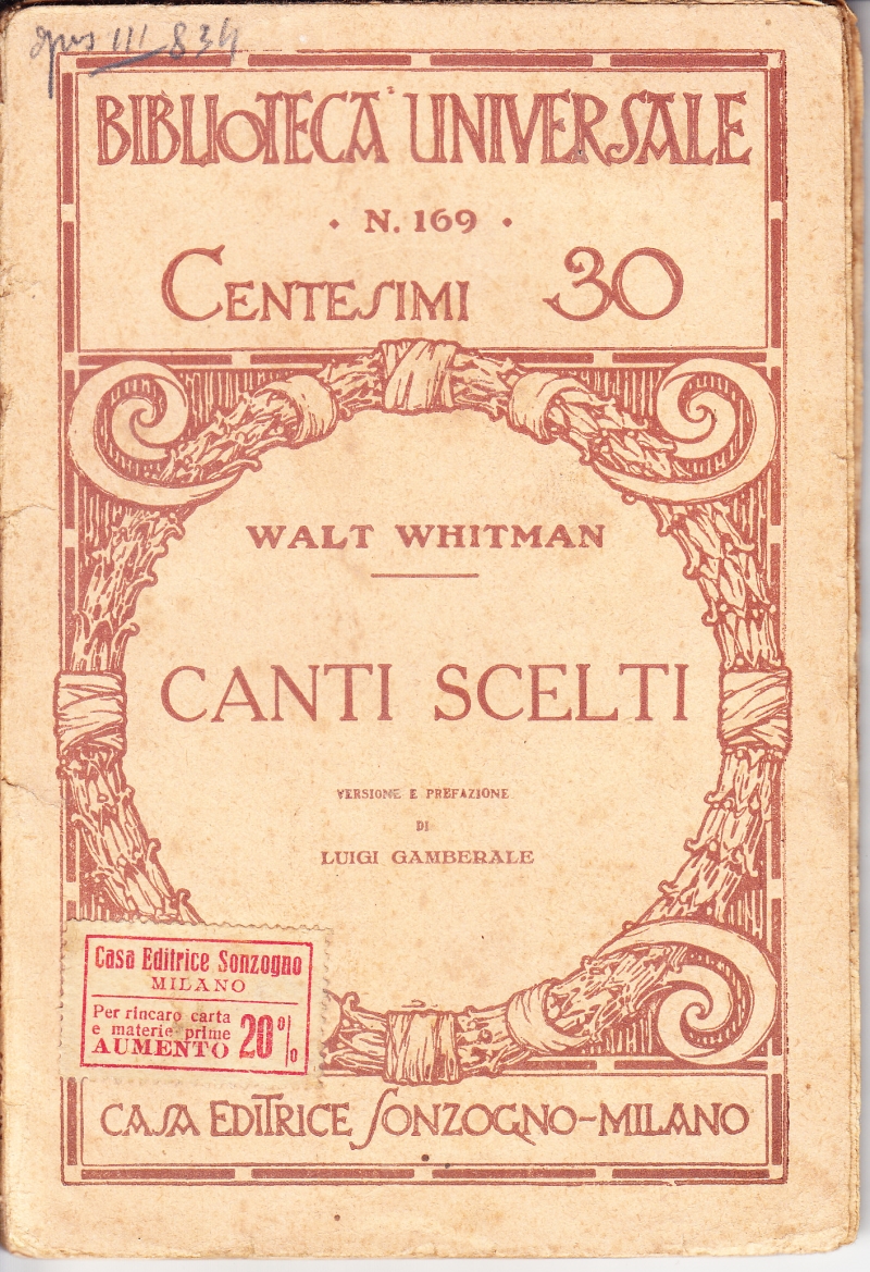 Copertina  Canti scelti