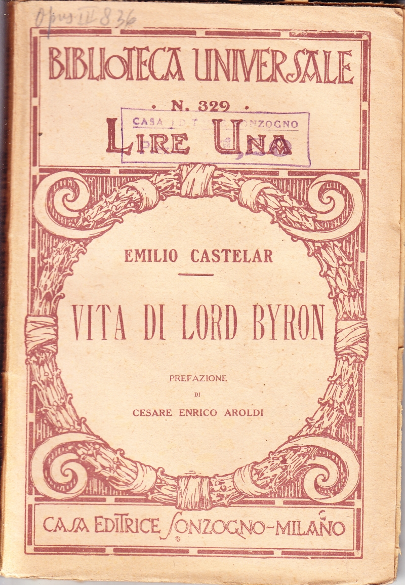 Copertina  Vita di Lord Byron