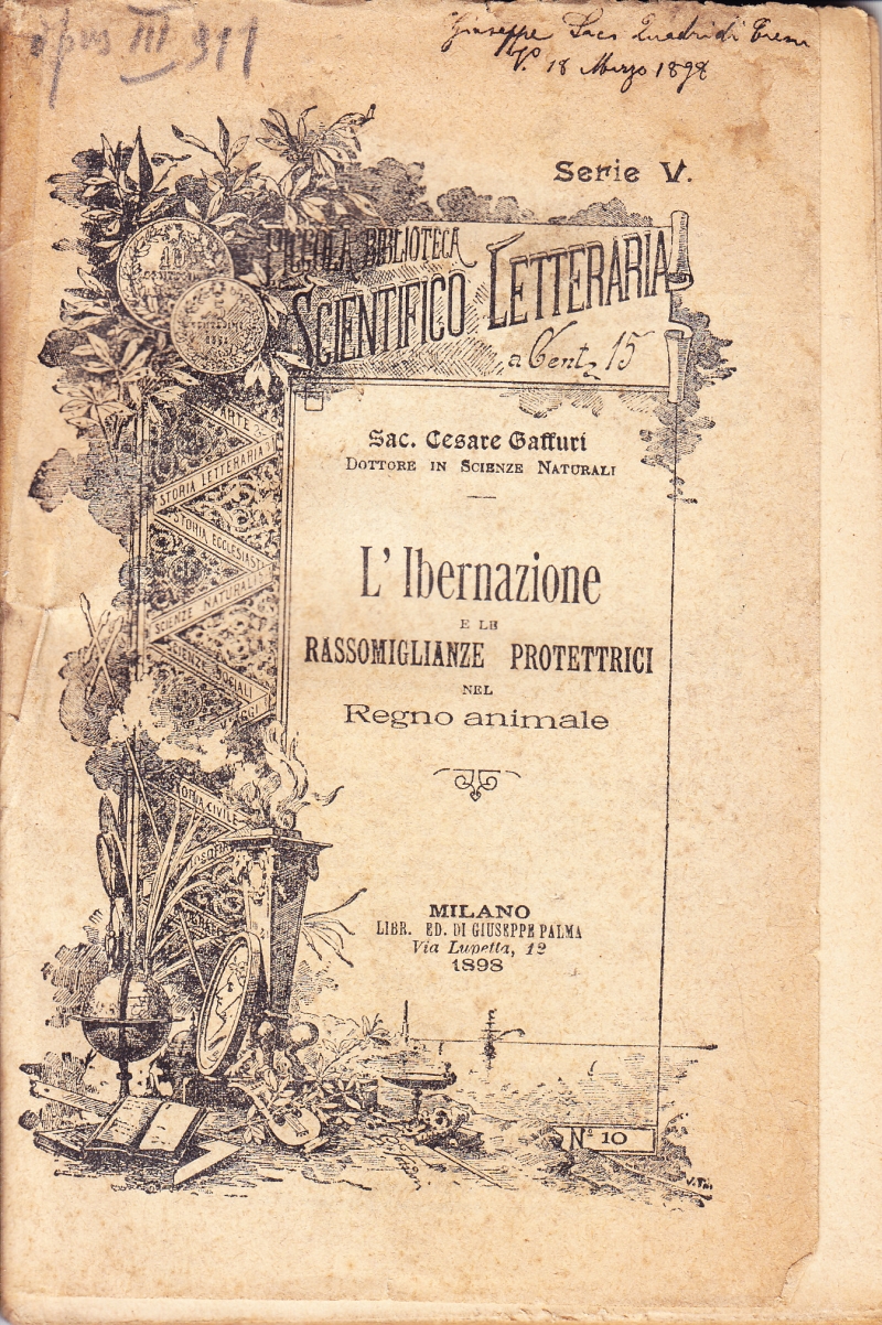 Copertina  L'Ibernazione e le rassomiglianze protettrici del Regno animale