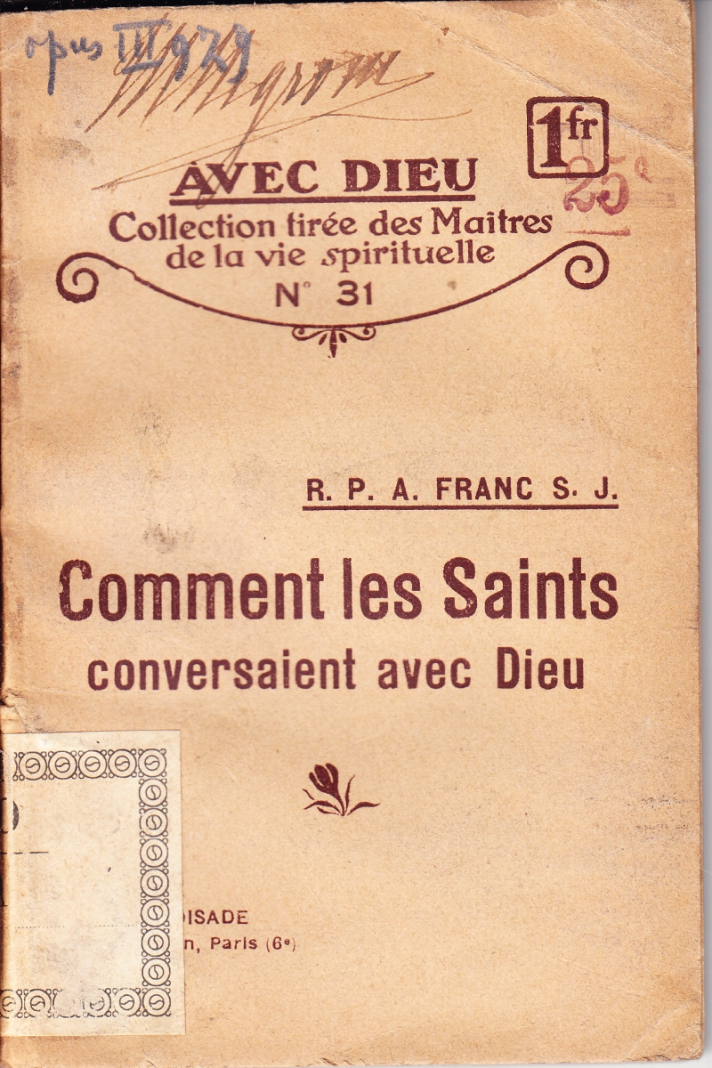 Copertina  Comment les Saints conversaient avec Dieu