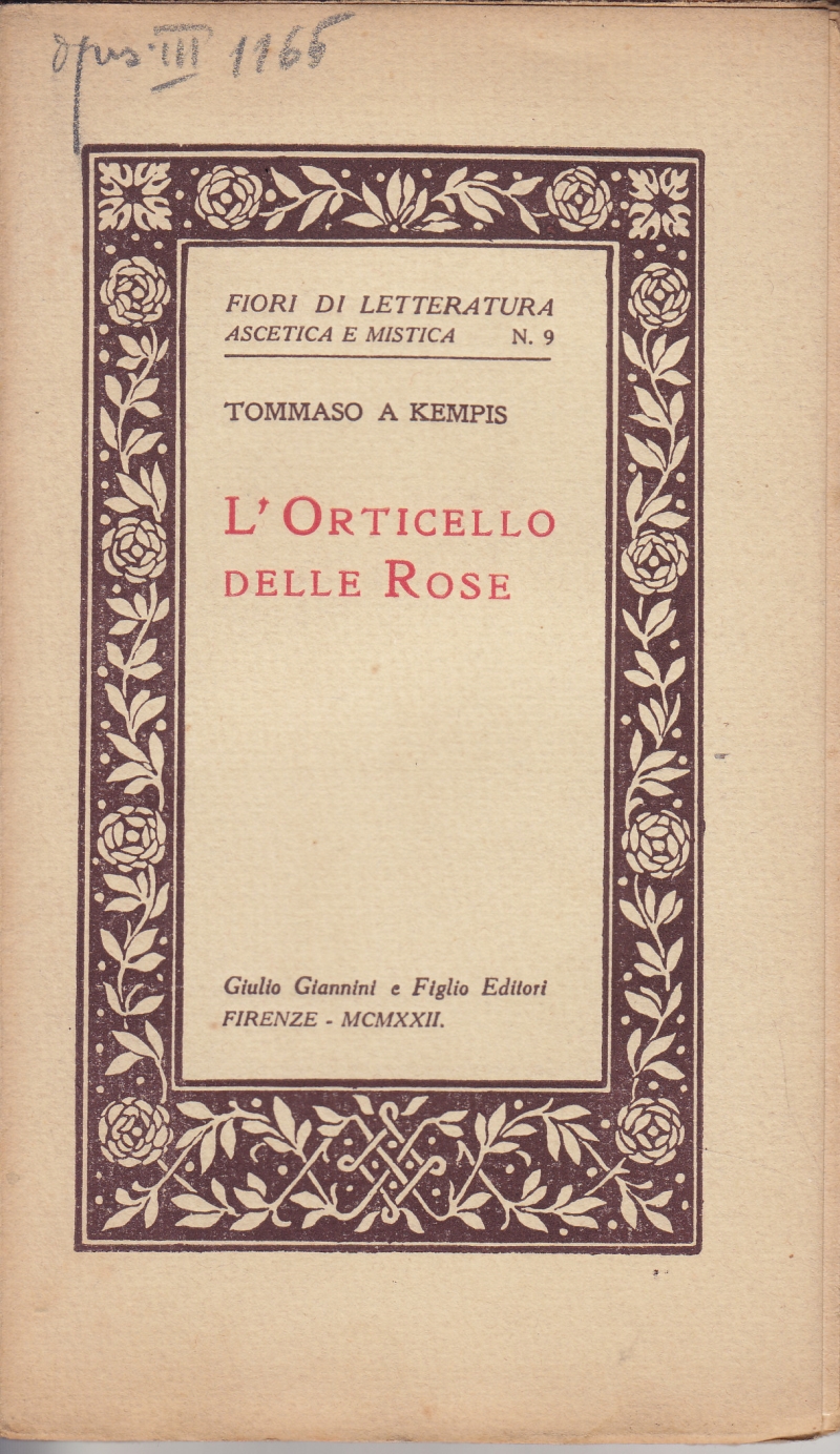 Copertina  L'Orticello delle Rose