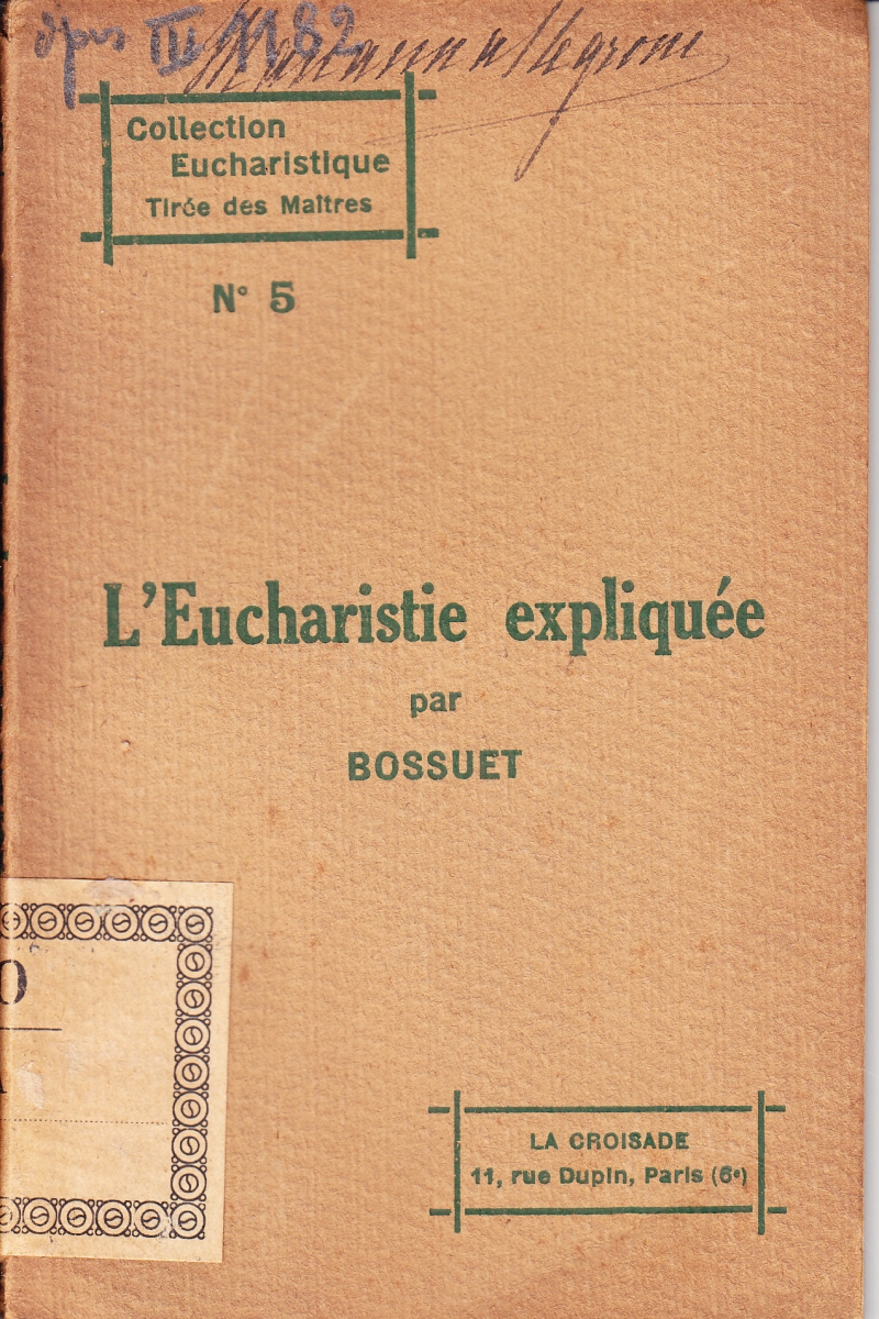 Copertina  L'Eucharistie expliquée