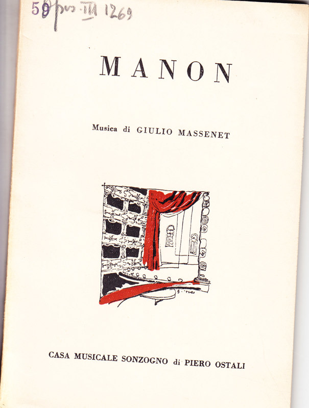 Copertina  Manon. Opera in quattro atti e cinque quadri