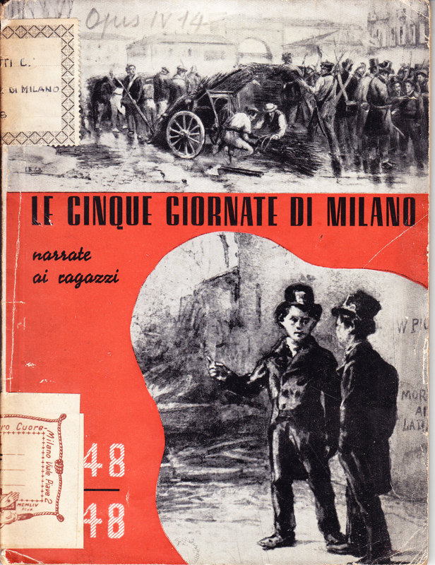 Copertina  Le cinque giornate di Milano narrate ai ragazzi