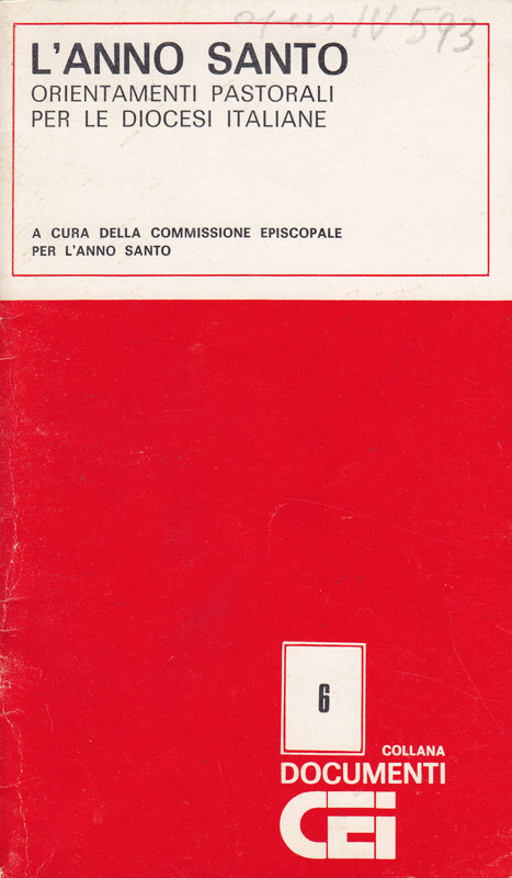 Copertina  L'Anno Santo : orientamenti pastorali per le diocesi italiane